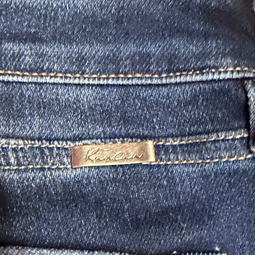 KanCan Women's Dark Blue Flare Jeans - Picture 6 of 8